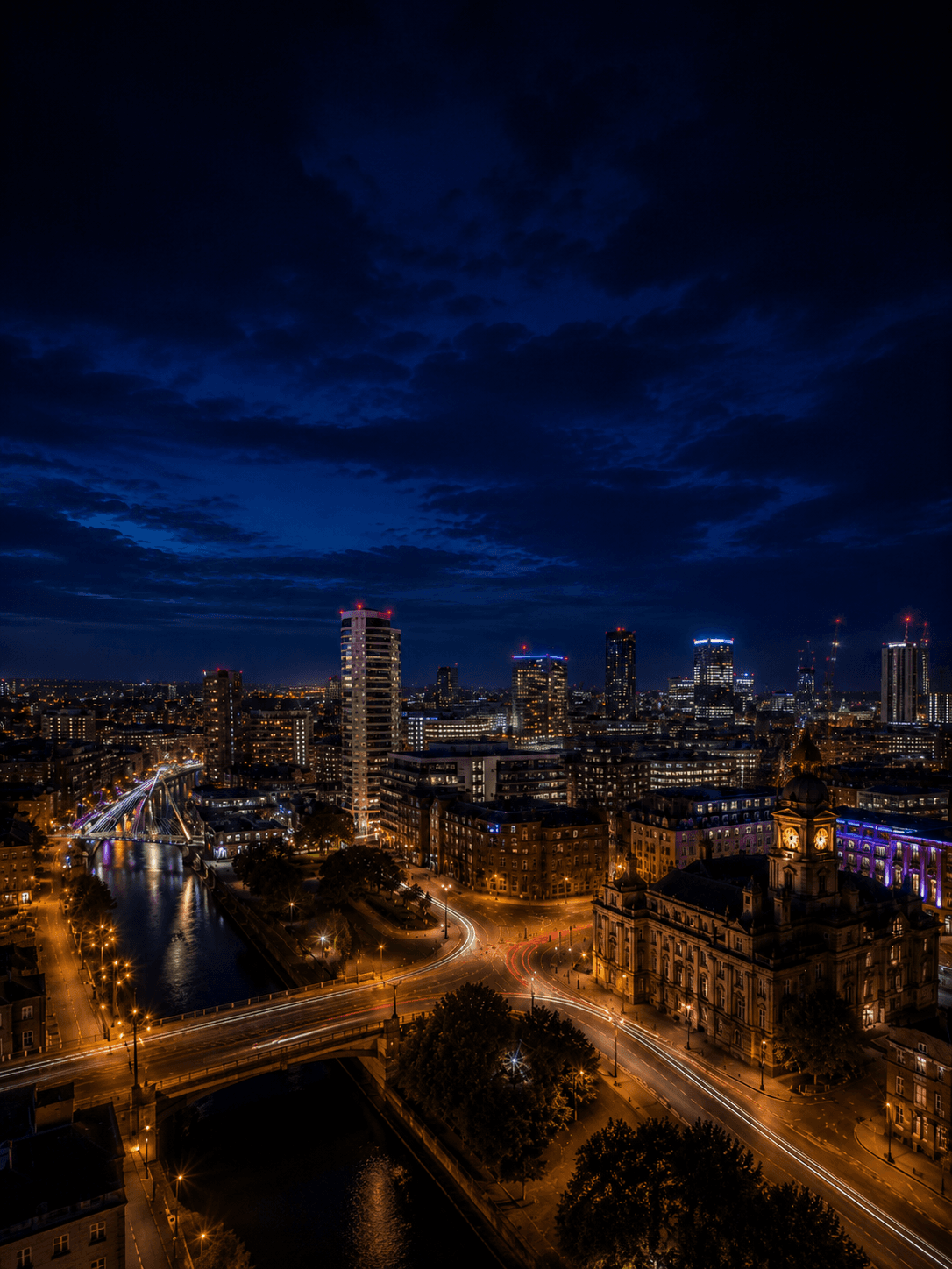 Leeds at night